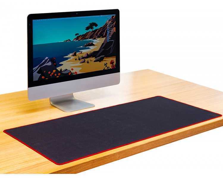 Alfombrilla para raton q-connect xxl negra con borde rojo 900x400 mm