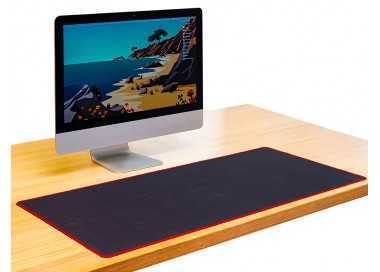 Alfombrilla para raton q-connect xxl negra con borde rojo 900x400 mm Alfombrilla para raton q-connect xxl negra con borde rojo 900x400 mm