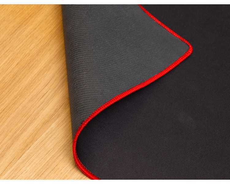 Alfombrilla para raton q-connect xxl negra con borde rojo 900x400 mm