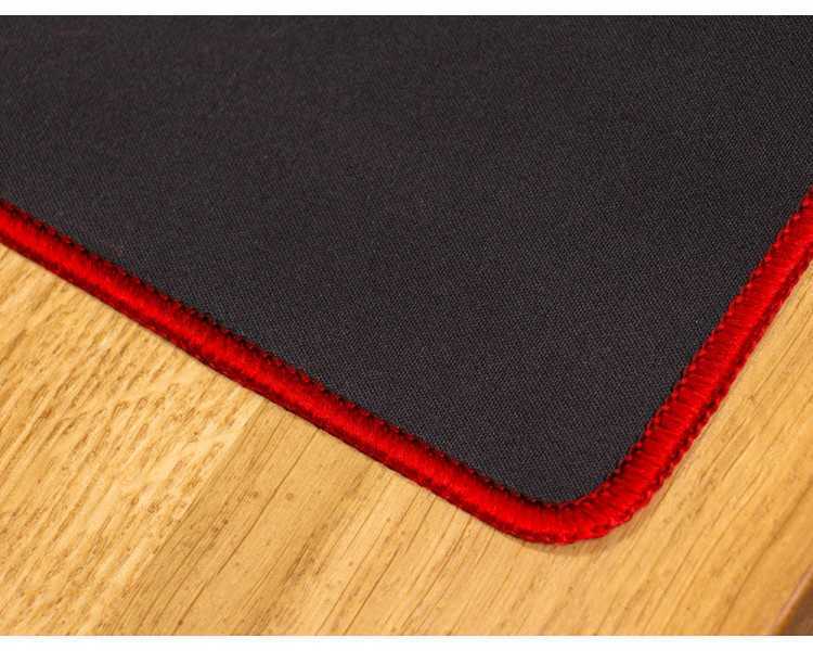 Alfombrilla para raton q-connect xxl negra con borde rojo 900x400 mm