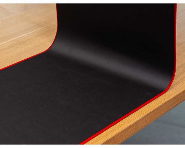 Alfombrilla para raton q-connect xxl negra con borde rojo 900x400 mm