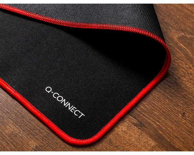Alfombrilla para raton q-connect xxl negra con borde rojo 900x400 mm
