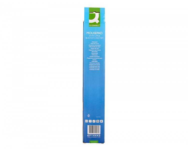 Alfombrilla para raton q-connect xxl negra con borde rojo 900x400 mm