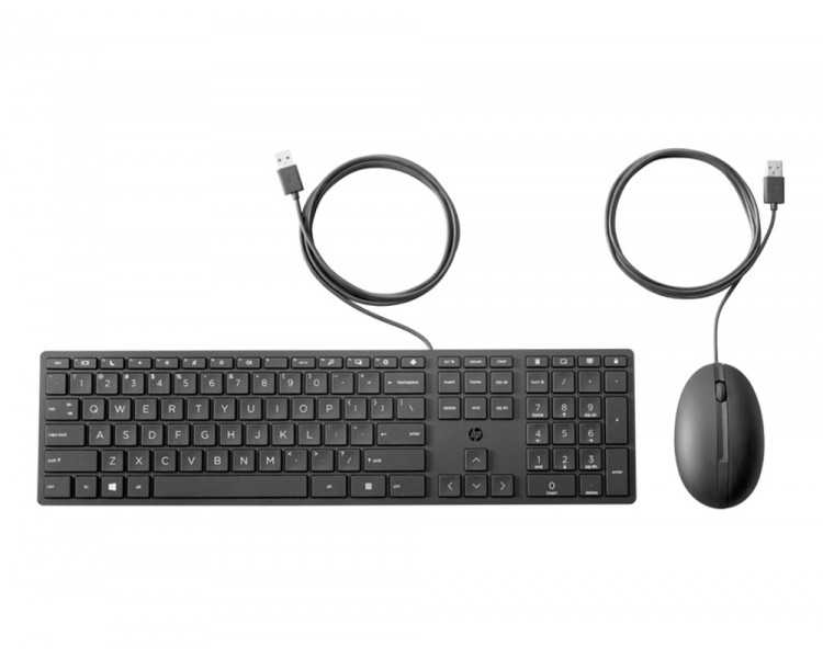 Set teclado + raton hp combo 320mk usb-a longitud 1.8 m color negro