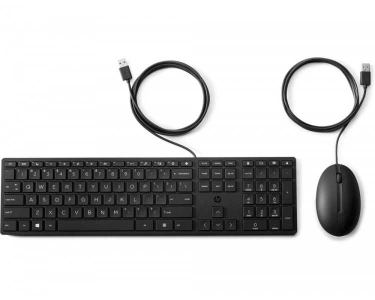 Set teclado + raton hp combo 320mk usb-a longitud 1.8 m color negro