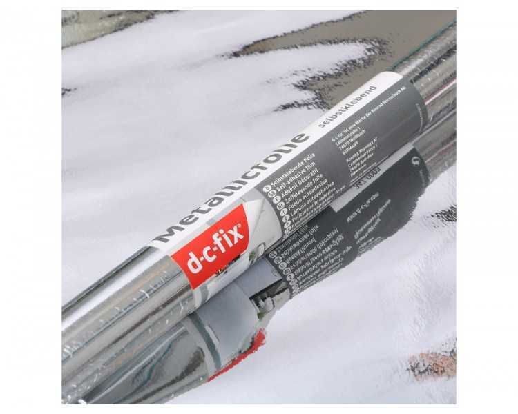 Rollo adhesivo d-c-fix plata brillo ancho 45 cm largo 15 mt