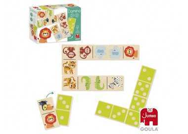 Juego goula jumbo domino madera selva 28 piezas Juego goula jumbo domino madera selva 28 piezas