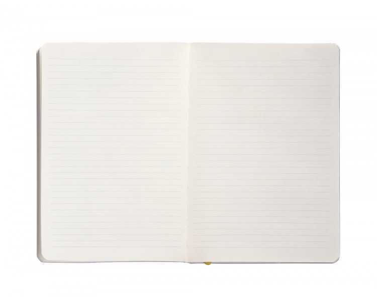 Cuaderno con gomilla antartik notes tapa blanda a5 hojas rayas morado y amarillo 80 hojas 80 gr fsc