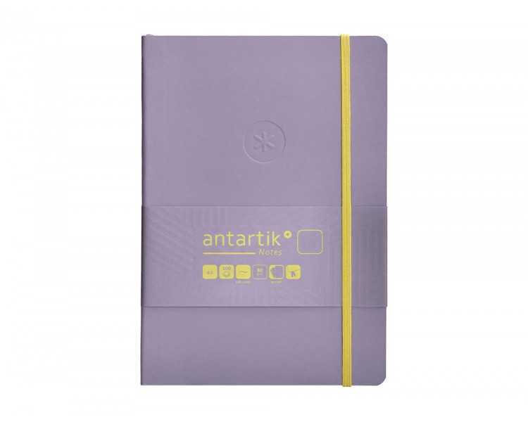 Cuaderno con gomilla antartik notes tapa blanda a5 hojas lisas morado y amarillo 80 hojas 80 gr fsc