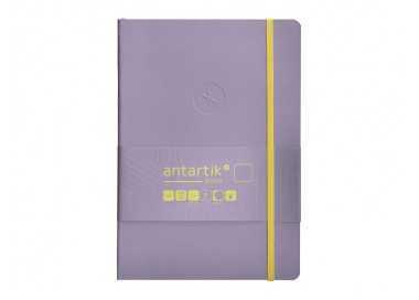 Cuaderno con gomilla antartik notes tapa blanda a5 hojas lisas morado y amarillo 80 hojas 80 gr fsc