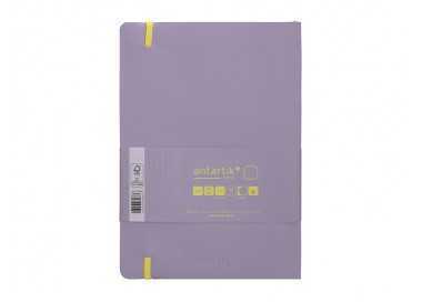Cuaderno con gomilla antartik notes tapa blanda a5 hojas lisas morado y amarillo 80 hojas 80 gr fsc
