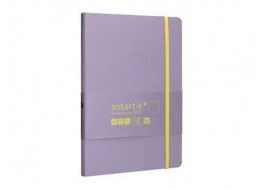 Cuaderno con gomilla antartik notes tapa blanda a5 hojas lisas morado y amarillo 80 hojas 80 gr fsc