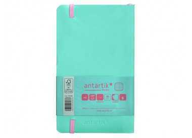 Cuaderno con gomilla antartik notes tapa blanda a6 cuadricula rosa y turquesa 100 hojas 80 gr fsc