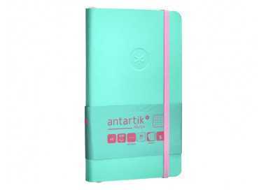 Cuaderno con gomilla antartik notes tapa blanda a6 cuadricula rosa y turquesa 100 hojas 80 gr fsc