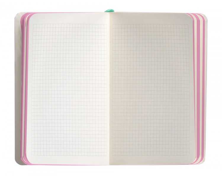 Cuaderno con gomilla antartik notes tapa blanda a6 cuadricula rosa y turquesa 100 hojas 80 gr fsc