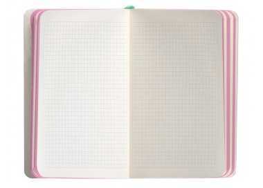 Cuaderno con gomilla antartik notes tapa blanda a6 cuadricula rosa y turquesa 100 hojas 80 gr fsc