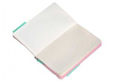 Cuaderno con gomilla antartik notes tapa blanda a6 cuadricula rosa y turquesa 100 hojas 80 gr fsc