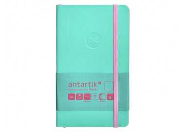 Cuaderno con gomilla antartik notes tapa blanda a6 hojas lisas rosa y turquesa 100 hojas 80 gr fsc