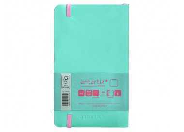 Cuaderno con gomilla antartik notes tapa blanda a6 hojas lisas rosa y turquesa 100 hojas 80 gr fsc