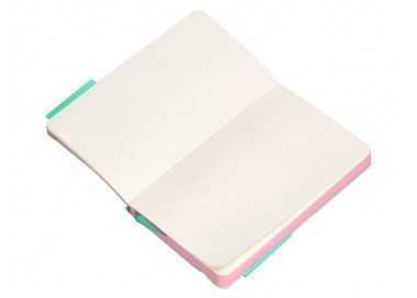 Cuaderno con gomilla antartik notes tapa blanda a6 hojas lisas rosa y turquesa 100 hojas 80 gr fsc