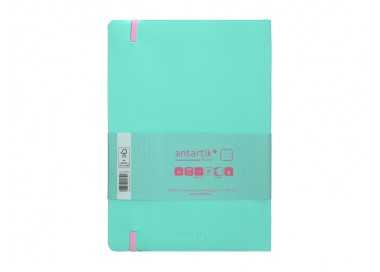 Cuaderno con gomilla antartik notes tapa blanda a5 hojas puntos rosa y turquesa 80 hojas 80 gr fsc