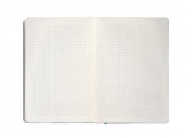 Cuaderno con gomilla antartik notes tapa blanda a5 hojas cuadricula gris y turquesa 80 hojas 80 gr fsc