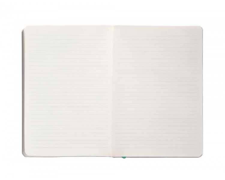 Cuaderno con gomilla antartik notes tapa blanda a5 hojas rayas gris y turquesa 80 hojas 80 gr fsc