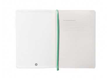 Cuaderno con gomilla antartik notes tapa blanda a5 hojas puntos gris y turquesa 80 hojas 80 gr fsc