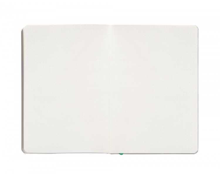Cuaderno con gomilla antartik notes tapa blanda a5 hojas puntos gris y turquesa 80 hojas 80 gr fsc