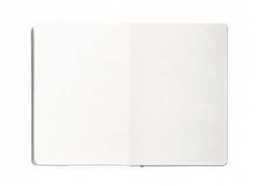 Cuaderno con gomilla antartik notes tapa blanda a5 hojas lisas gris y turquesa 80 hojas 80 gr fsc