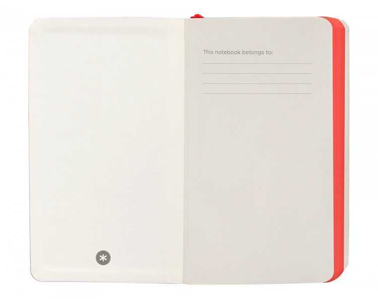 Cuaderno con gomilla antartik notes tapa blanda a6 cuadricula negro y rojo 100 hojas 80 gr fsc