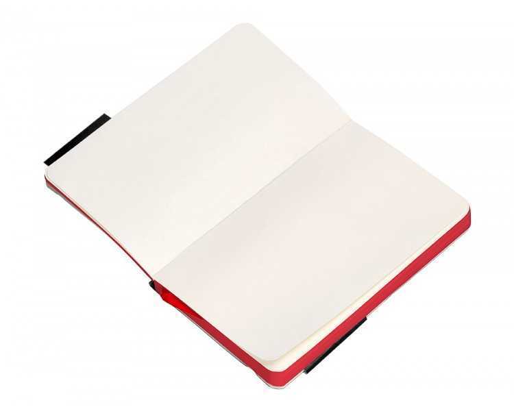 Cuaderno con gomilla antartik notes tapa blanda a6 hojas lisas negro y rojo 100 hojas 80 gr fsc