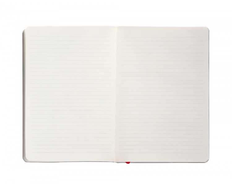 Cuaderno con gomilla antartik notes tapa blanda a5 hojas rayas negro y rojo 80 hojas 80 gr fsc