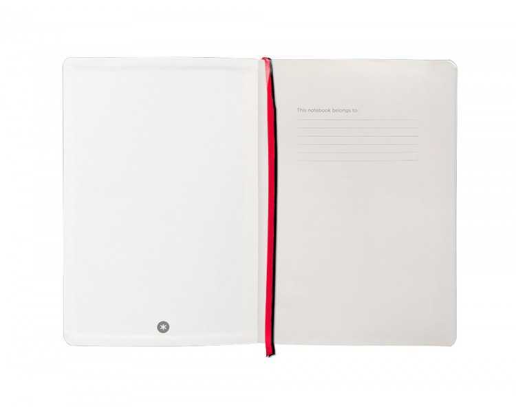 Cuaderno con gomilla antartik notes tapa blanda a5 hojas lisas negro y rojo 80 hojas 80 gr fsc