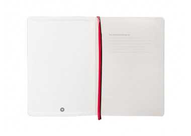 Cuaderno con gomilla antartik notes tapa blanda a5 hojas lisas negro y rojo 80 hojas 80 gr fsc