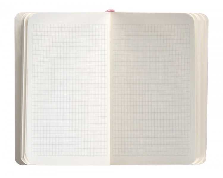 Cuaderno con gomilla antartik notes tapa blanda a6 cuadricula rosa pastel 100 hojas 80 gr fsc