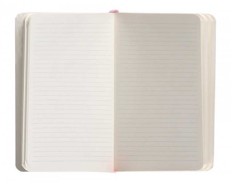 Cuaderno con gomilla antartik notes tapa blanda a6 rayas rosa pastel 100 hojas 80 gr fsc