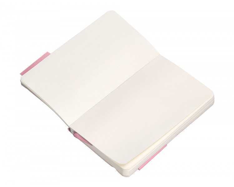 Cuaderno con gomilla antartik notes tapa blanda a6 hojas lisas rosa pastel 100 hojas 80 gr fsc