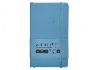 Cuaderno con gomilla antartik notes tapa blanda a6 cuadricula azul claro 100 hojas 80 gr fsc