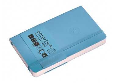 Cuaderno con gomilla antartik notes tapa blanda a6 cuadricula azul claro 100 hojas 80 gr fsc