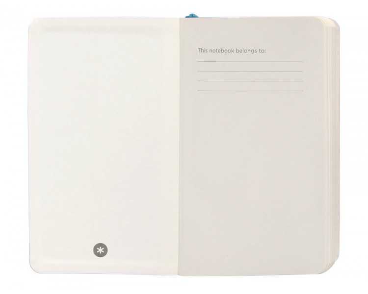 Cuaderno con gomilla antartik notes tapa blanda a6 cuadricula azul claro 100 hojas 80 gr fsc