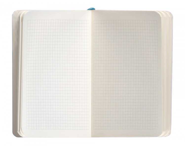 Cuaderno con gomilla antartik notes tapa blanda a6 cuadricula azul claro 100 hojas 80 gr fsc