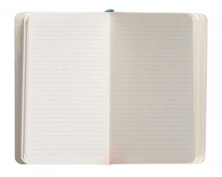 Cuaderno con gomilla antartik notes tapa blanda a6 rayas azul claro 100 hojas 80 gr fsc