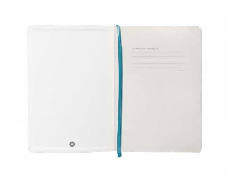 Cuaderno con gomilla antartik notes tapa blanda a5 hojas rayas azul claro 80 hojas 80 gr fsc