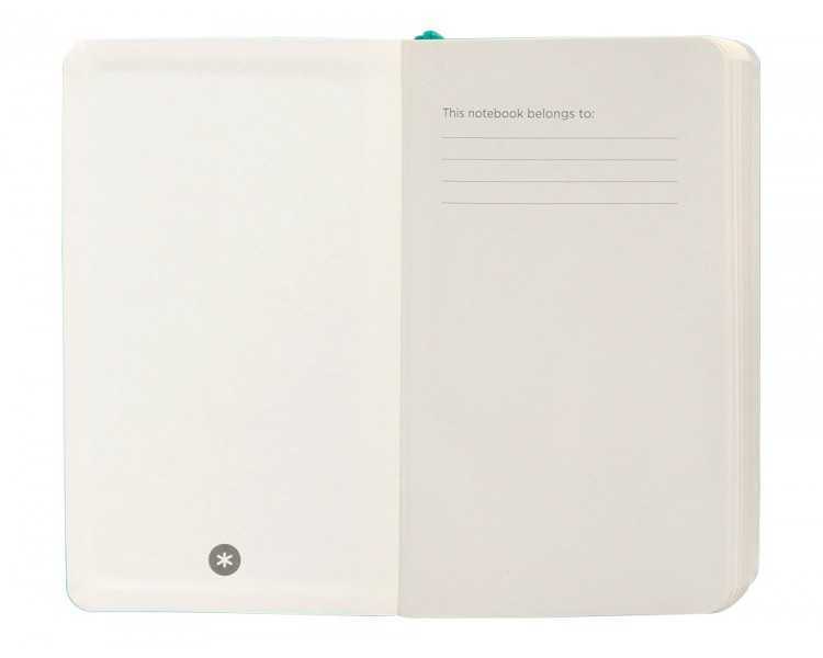 Cuaderno con gomilla antartik notes tapa blanda a6 rayas turquesa 100 hojas 80 gr fsc