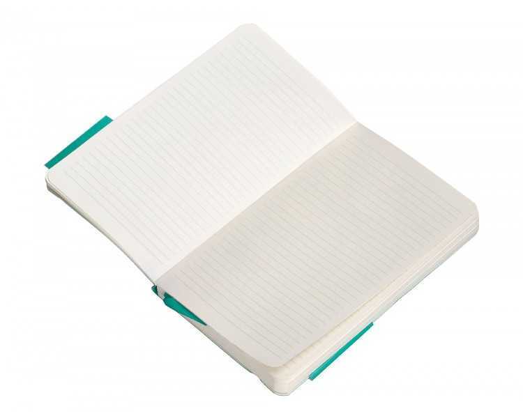 Cuaderno con gomilla antartik notes tapa blanda a6 rayas turquesa 100 hojas 80 gr fsc