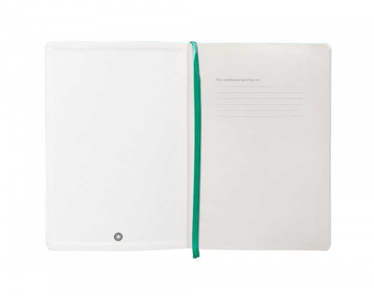 Cuaderno con gomilla antartik notes tapa blanda a5 hojas cuadricula turquesa 80 hojas 80 gr fsc