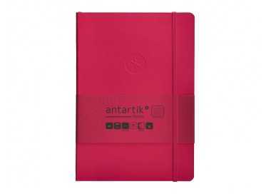 Cuaderno con gomilla antartik notes tapa blanda a5 hojas cuadricula burdeos 80 hojas 80 gr fsc