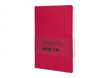 Cuaderno con gomilla antartik notes tapa blanda a5 hojas cuadricula burdeos 80 hojas 80 gr fsc