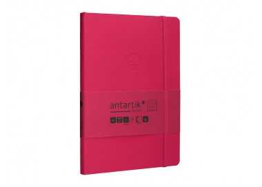 Cuaderno con gomilla antartik notes tapa blanda a5 hojas cuadricula burdeos 80 hojas 80 gr fsc